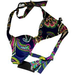 ABS Allen Schwartz Paisley Bikini Top NEW size 8